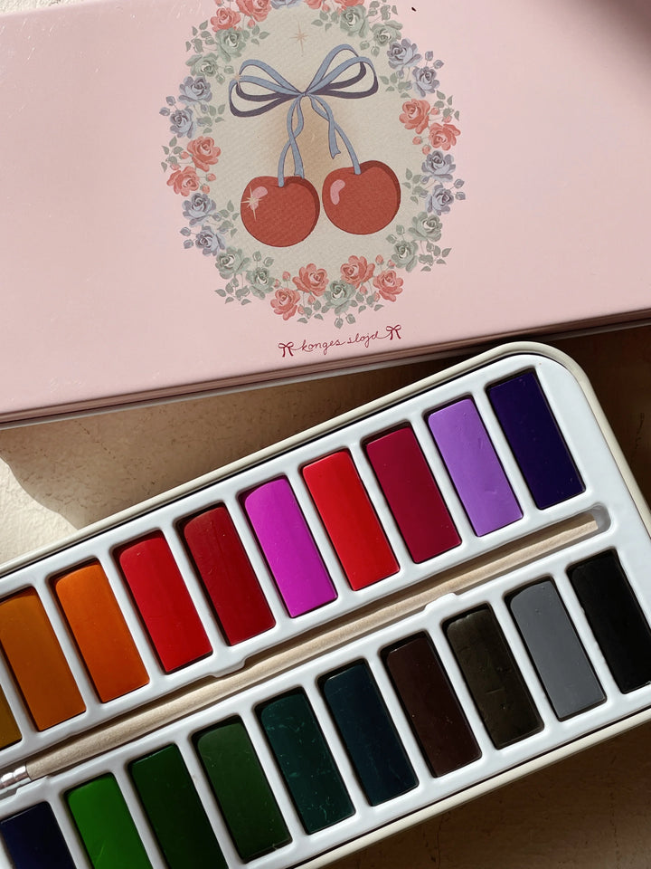 Konges Sløjd Water Colour Tin Box - Cherry Bow