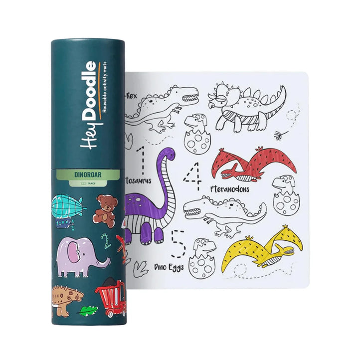 Hey Doodle - Mini Colouring & Doodle Playmat - Dino Roar