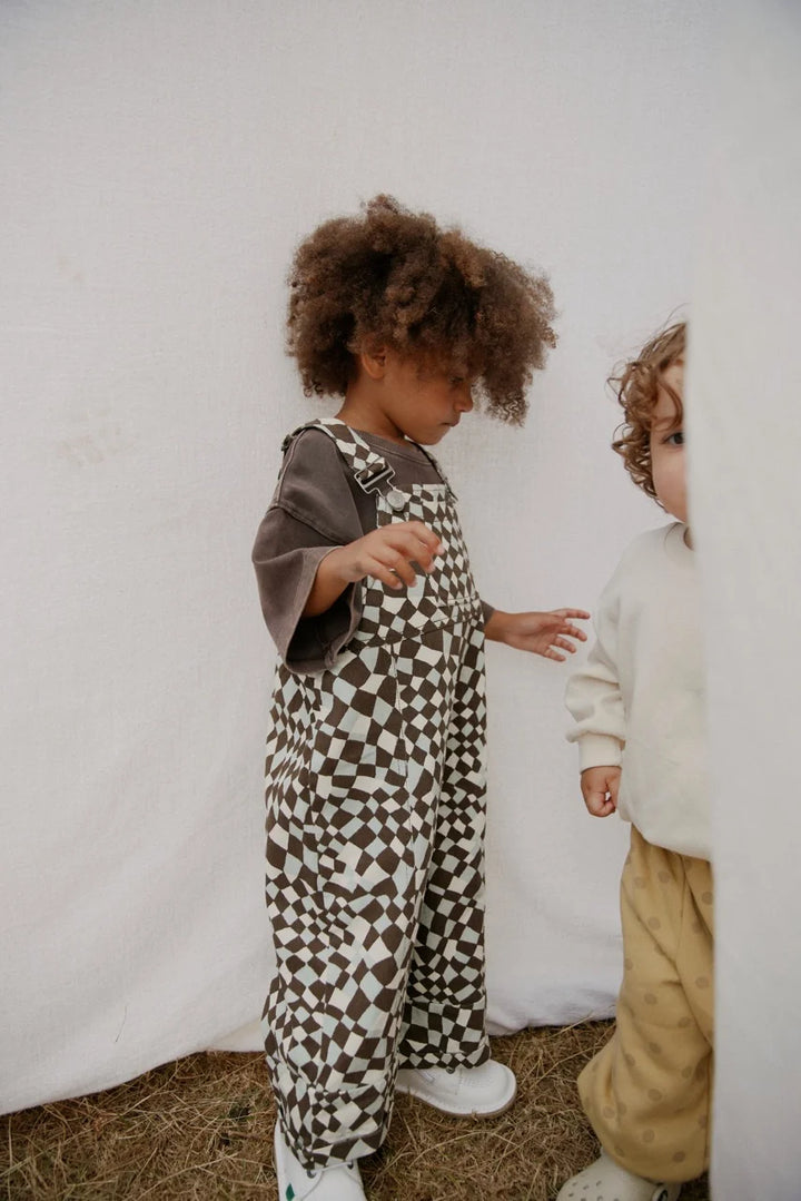 Claude &amp; Co Blythe Warped Checkerboard Dungaree