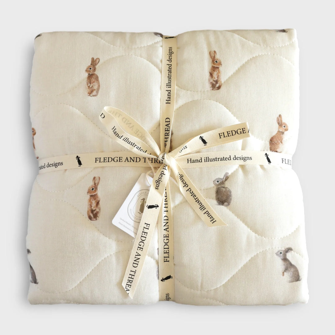 Fledge and Thread Quilted Blanket - Bunny