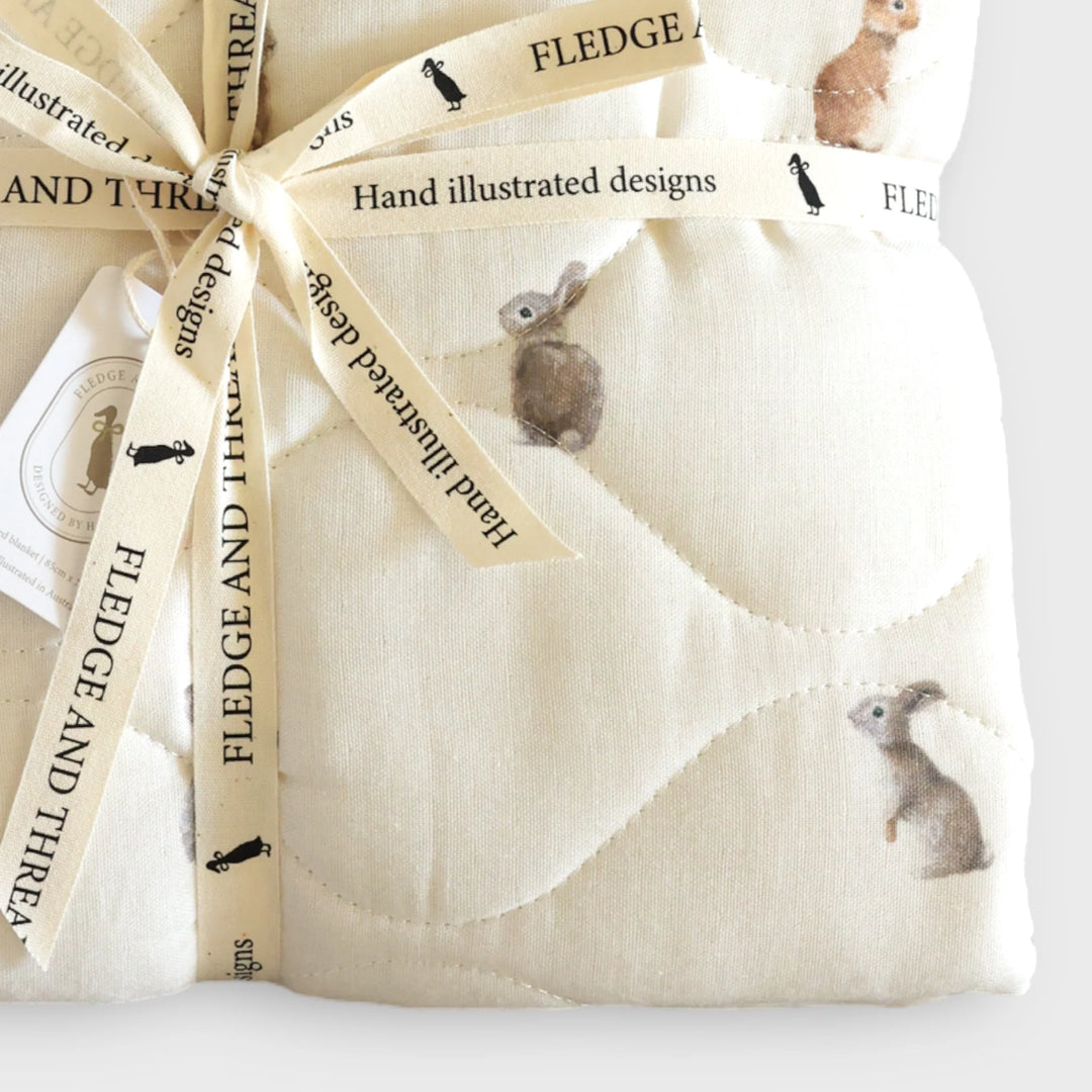 Fledge and Thread Quilted Blanket - Bunny