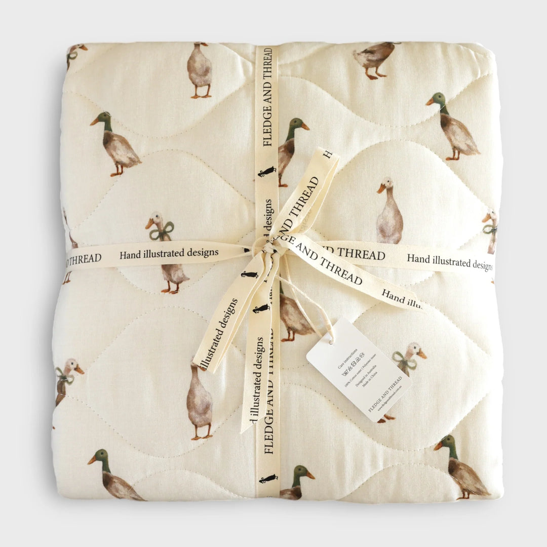 Fledge and Thread Quilted Blanket - Duck