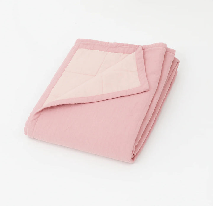 Play Linen Reversible Quilt - Fairy Floss
