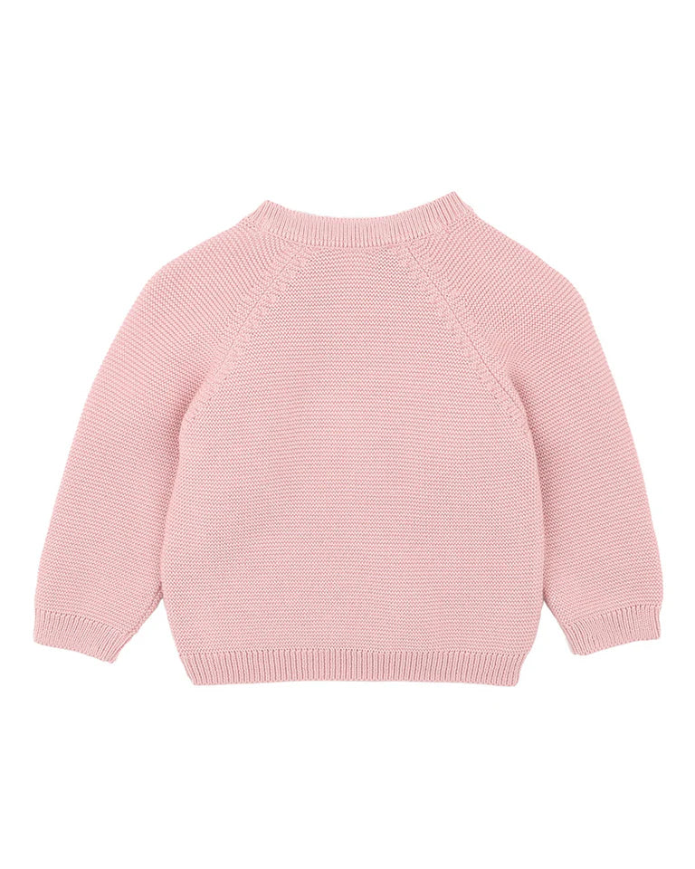 Minihaha Fern Bunny Organic Knitted Jumper - Pink