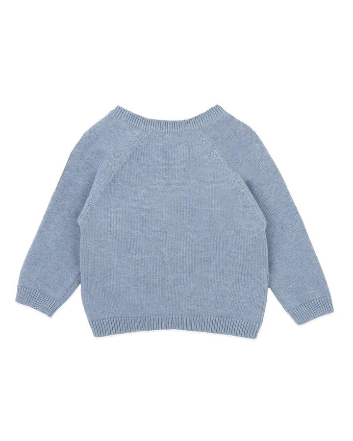 Minihaha Alvin Car Organic Knitted Jumper - Blue