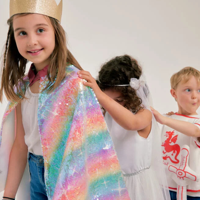 Ratatam! Rainbow Sequin Costume Cape - Multi / Pre Order
