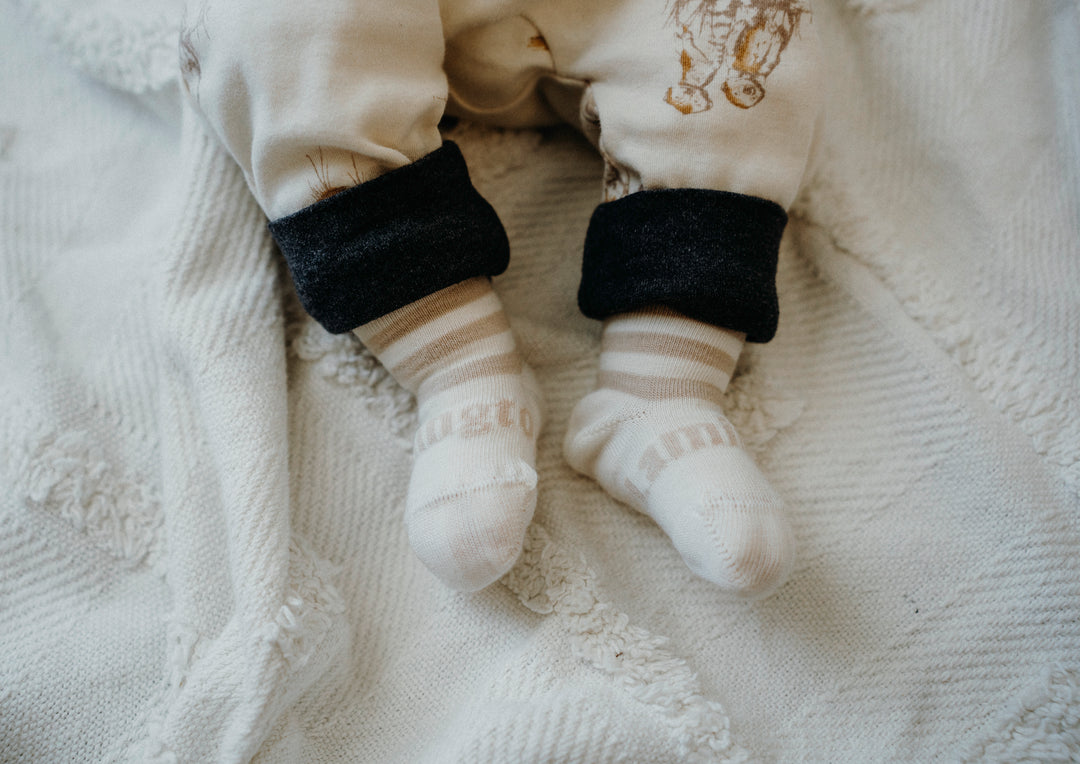 Lamington Merino Wool Crew Socks Baby - Squirrel