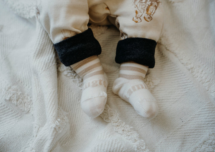 Lamington Merino Wool Crew Socks Baby - Squirrel