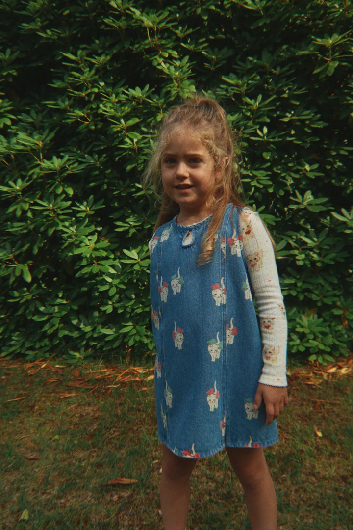 Konges Sløjd Magot Dress - Bow Kitty Denim / Pre Order