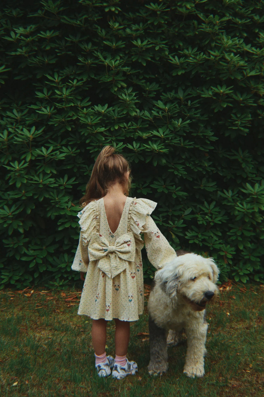 Konges Sløjd Elin Bow Dress - Dot Miao Mist / Pre Order