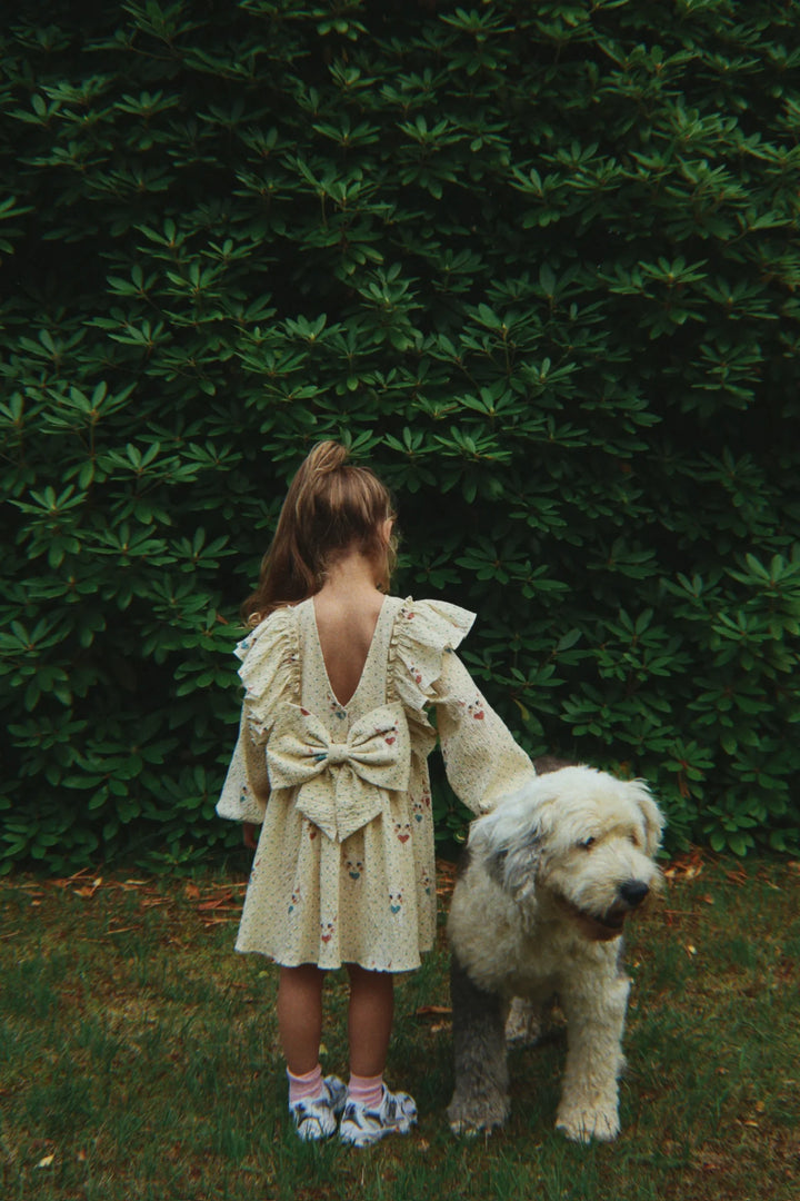 Konges Sløjd Elin Bow Dress - Dot Miao Mist / Pre Order