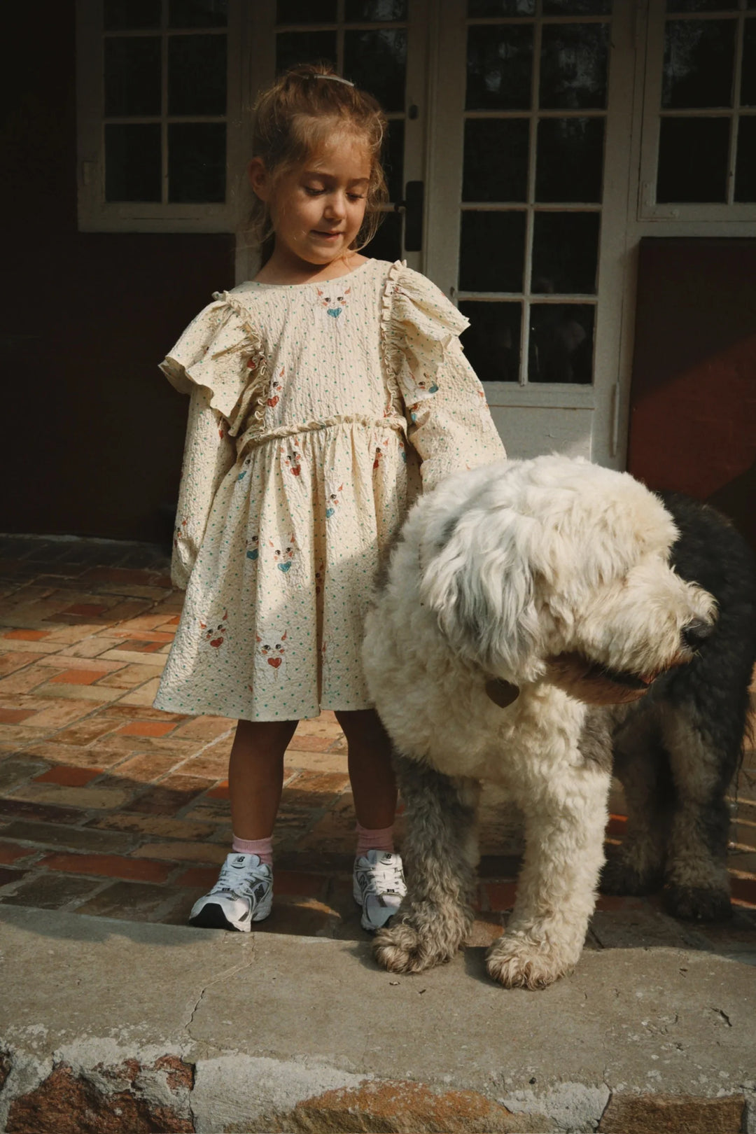 Konges Sløjd Elin Bow Dress - Dot Miao Mist / Pre Order