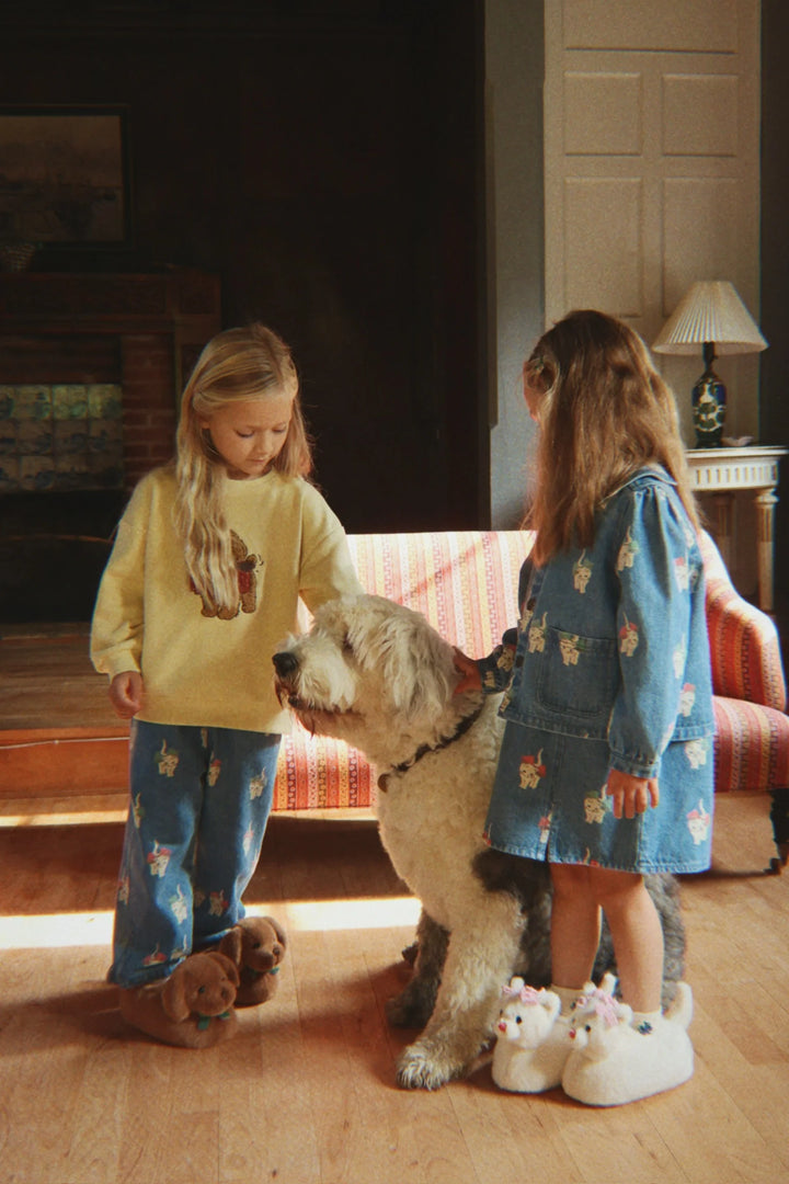 Konges Sløjd Magot Dress - Bow Kitty Denim / Pre Order