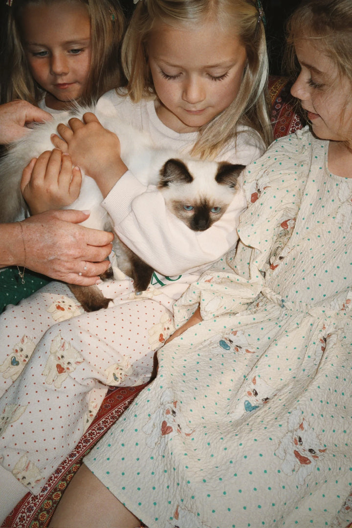 Konges Sløjd Elin Bow Dress - Dot Miao Mist / Pre Order