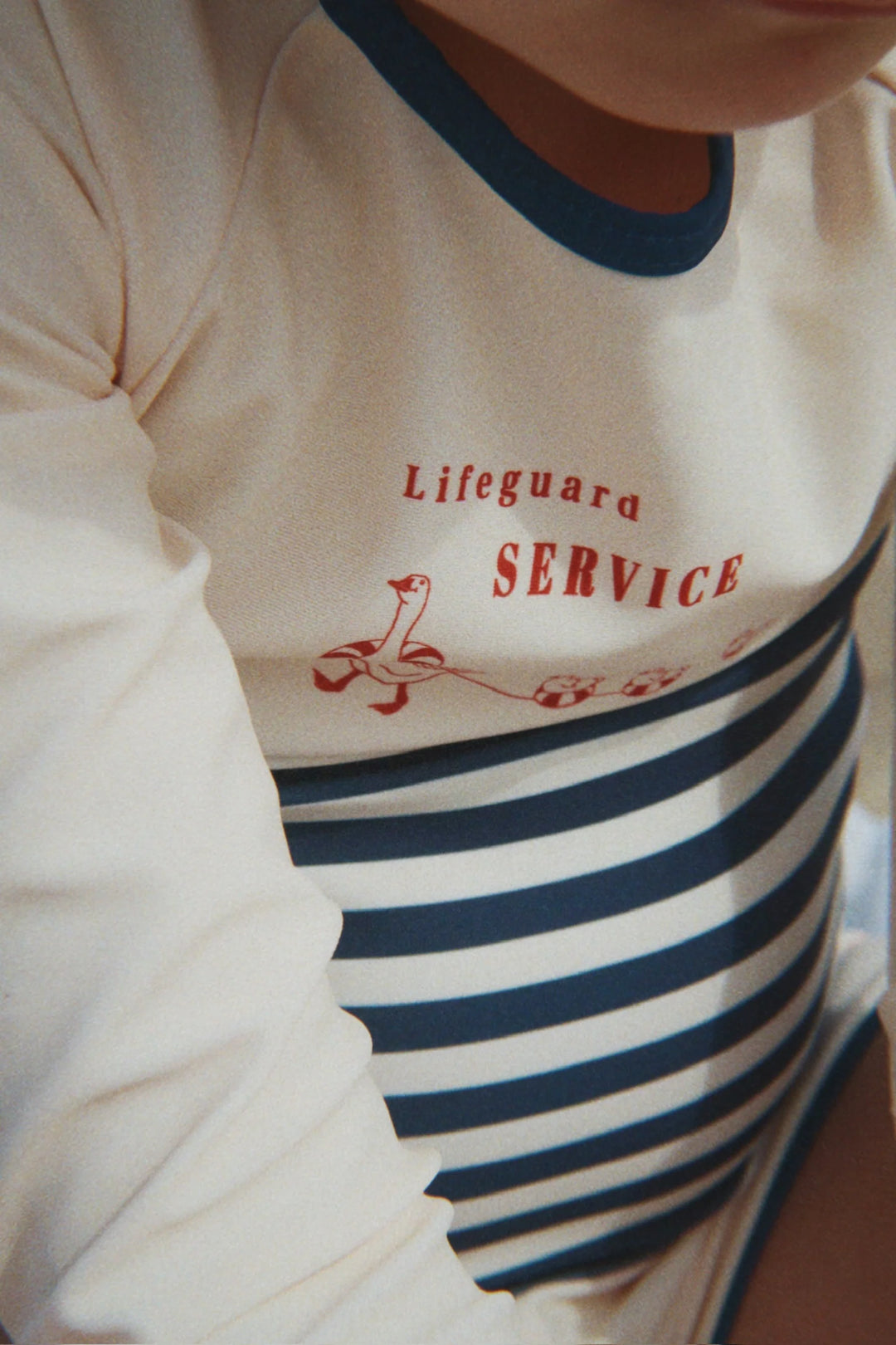 Konges Sløjd Aster Swim Onesie - Marin Stripe