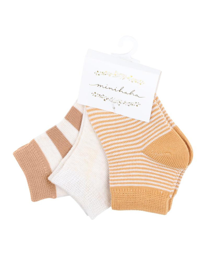 Minihaha 3 Pack Socks - Mixed Neutrals