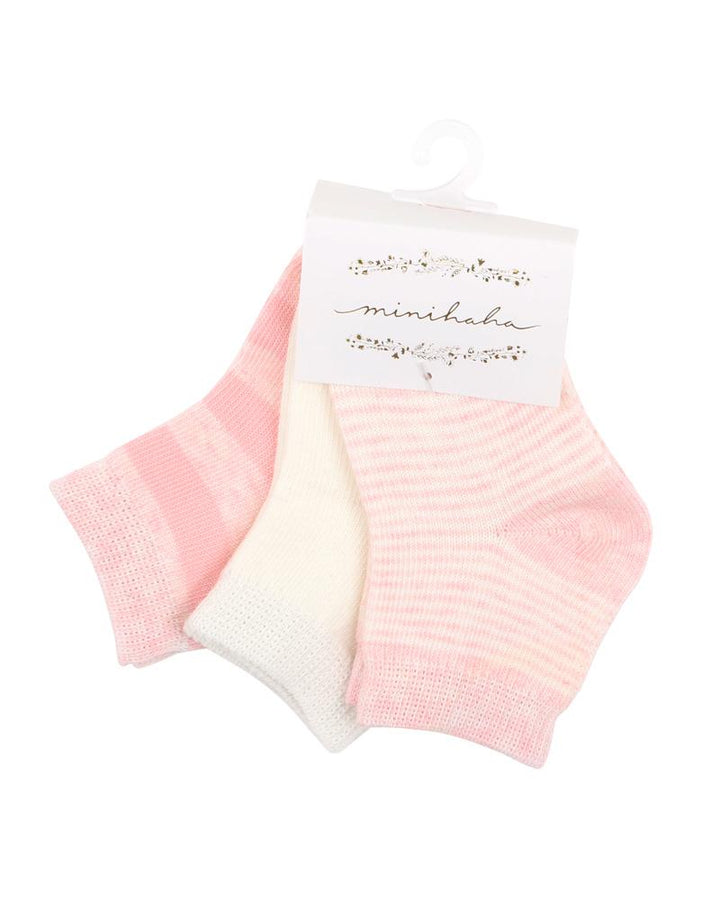 Minihaha 3 Pack Socks - Pink Multi