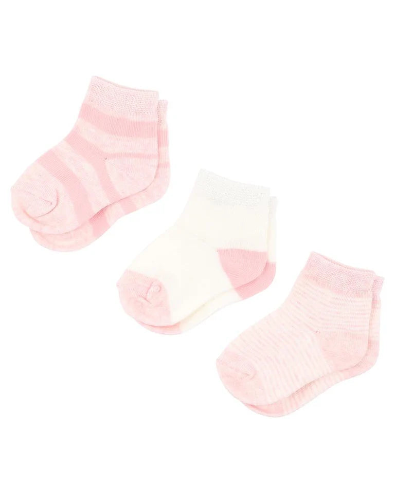 Minihaha 3 Pack Socks - Pink Multi