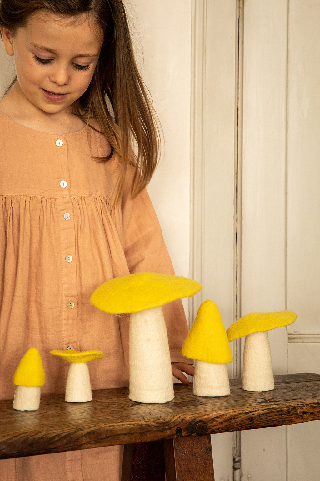 Muskhane Morel Felt Mushroom - Lemon