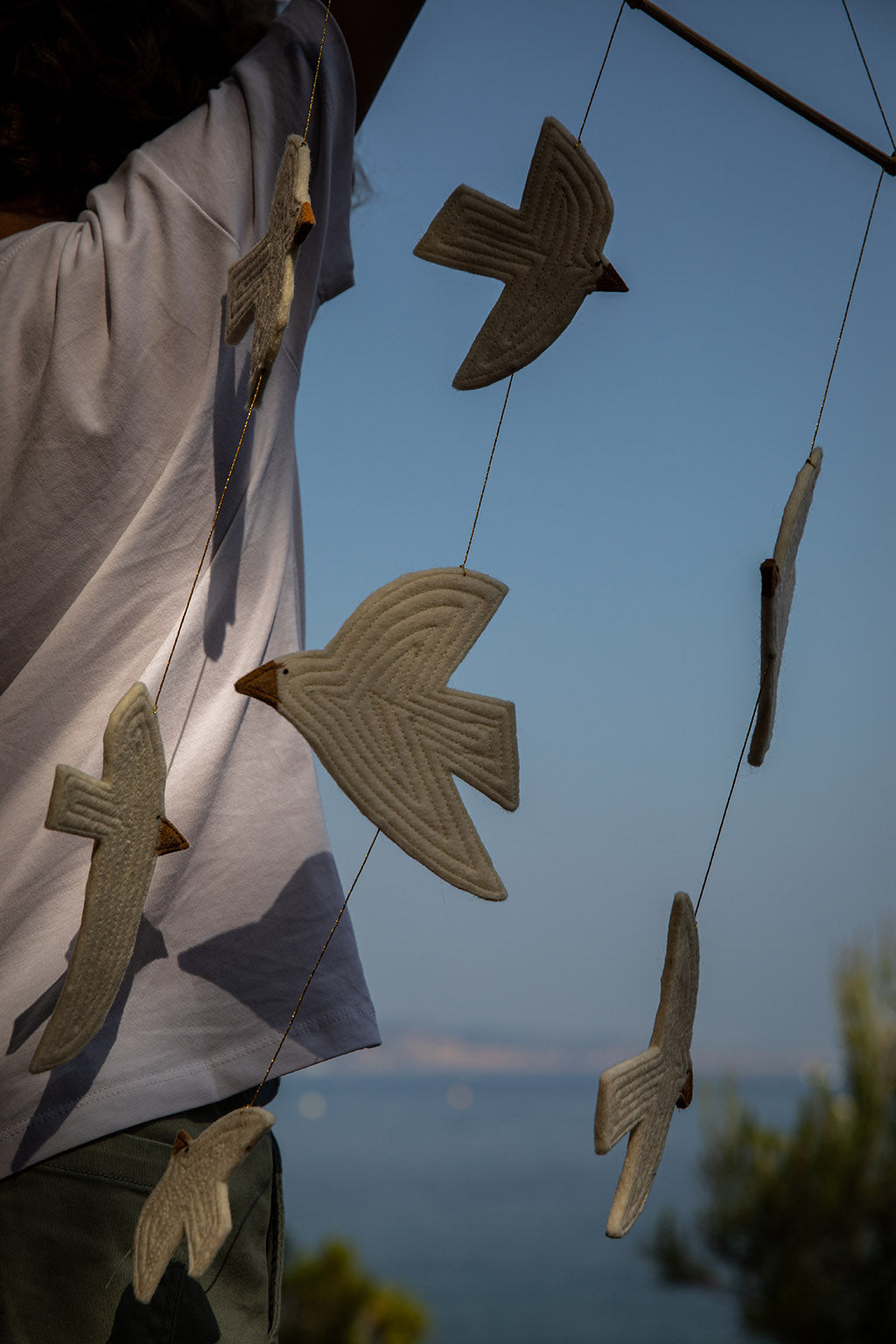 Muskhane Little Birdy Hanging Decor - Nude