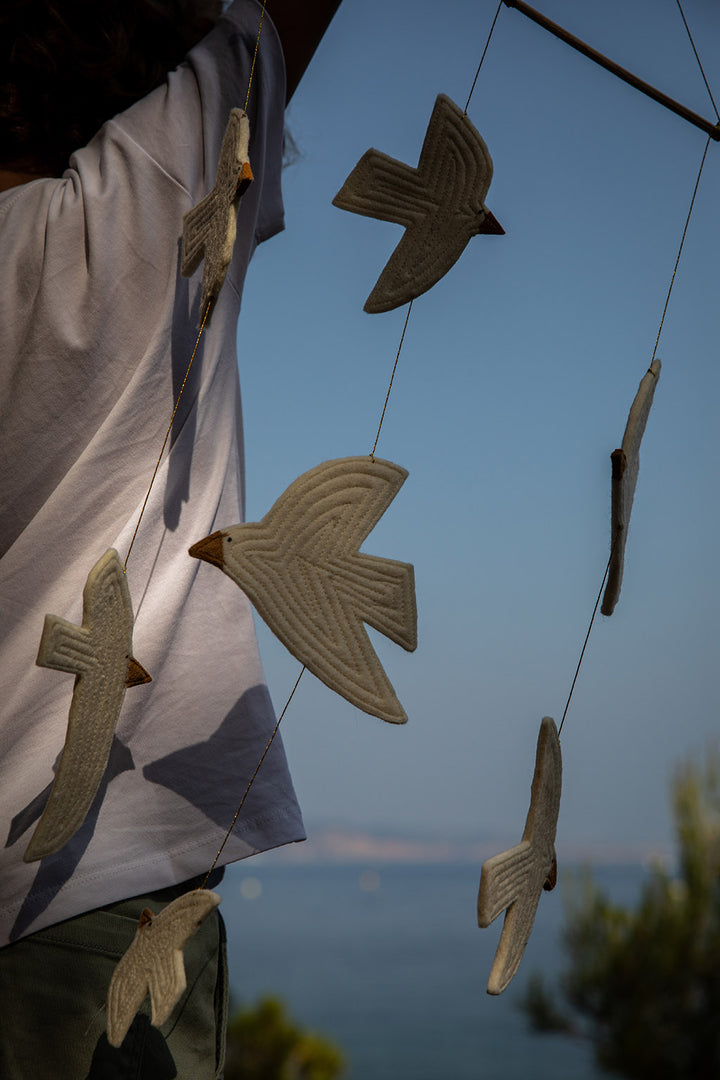 Muskhane Little Birdy Hanging Decor - Nude