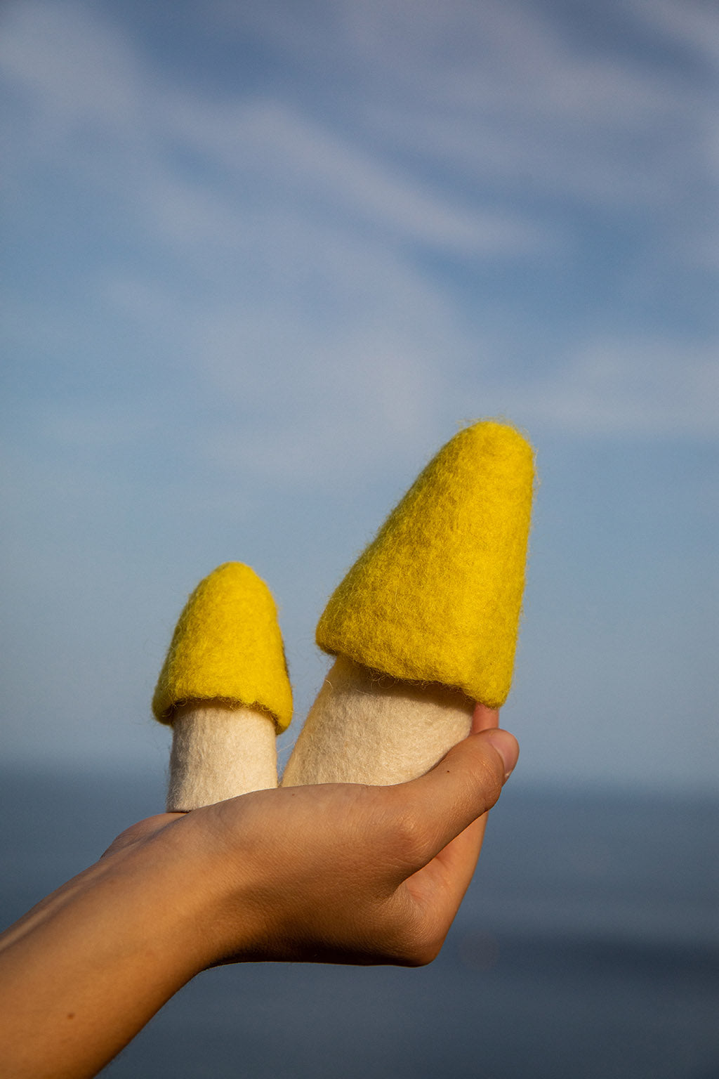 Muskhane Morel Felt Mushroom - Lemon
