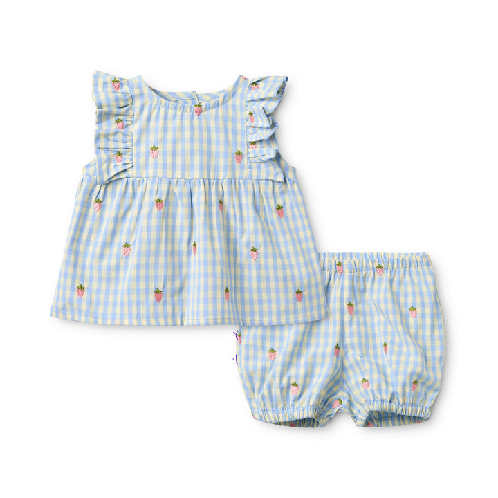 Flöss Mille Baby Set - Sky Blue Gingham