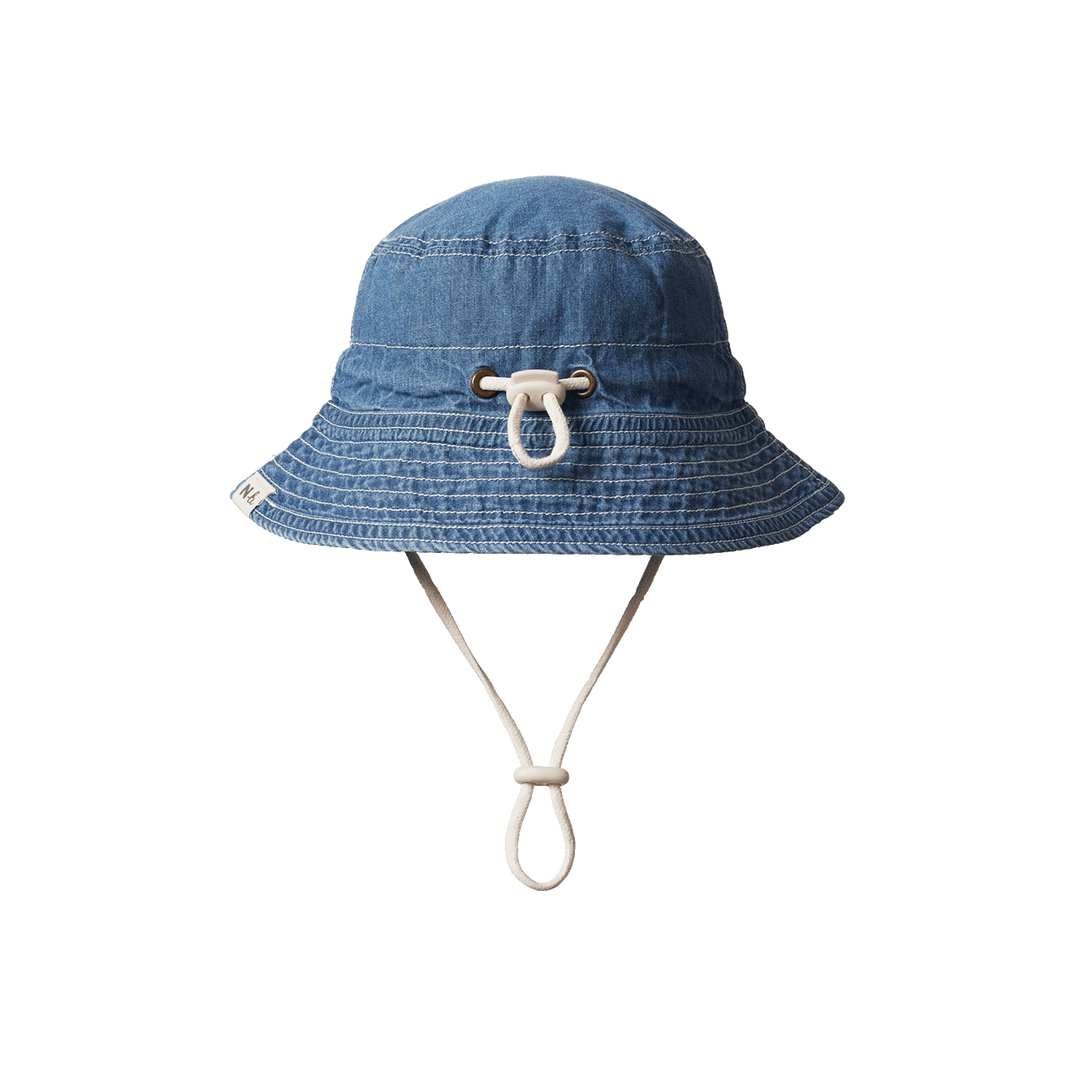 Nature Baby Bucket Sunhat Chambray - Sky