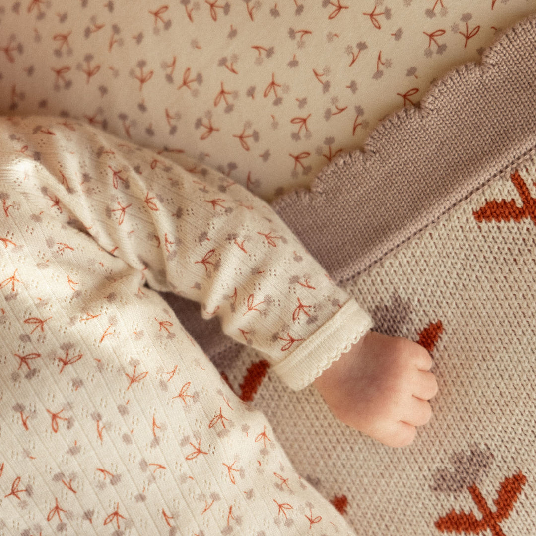 Nature Baby Fitted Sheet - Dandelion Print / Bassinet