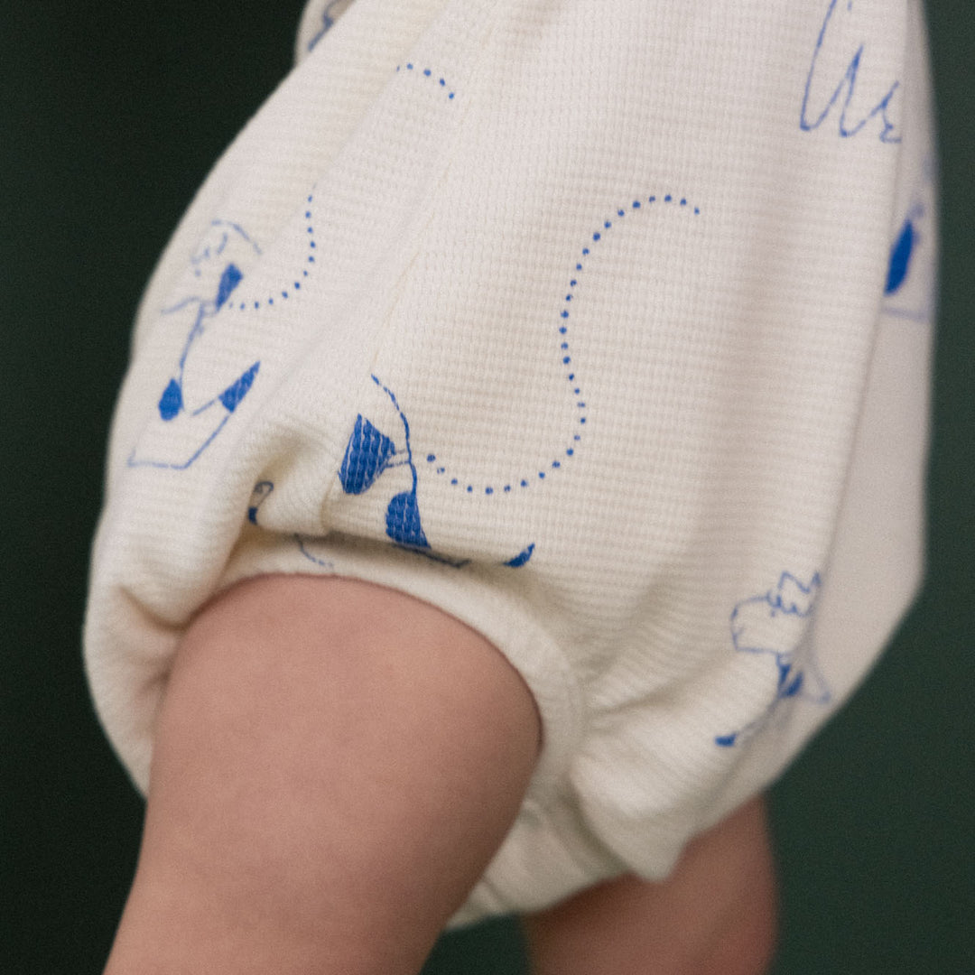 Nature Baby Juno Waffle Romper - Dog Walk