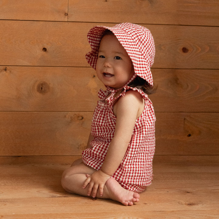Nature Baby Sunhat - Red Gingham