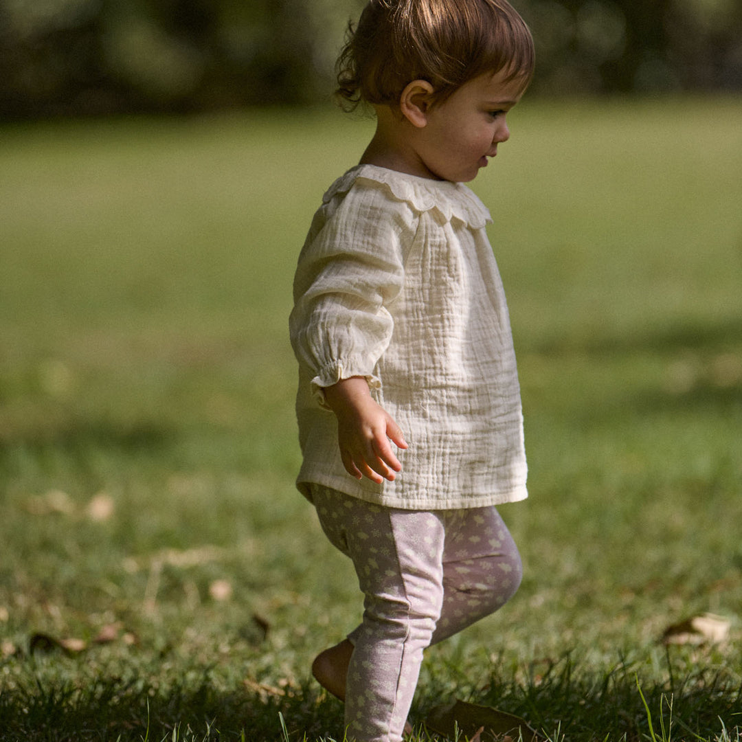 Nature Baby Ruffle Cameron Blouse - Natural