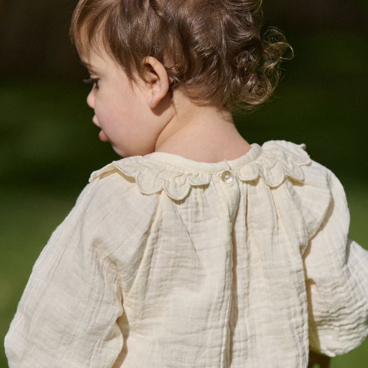 Nature Baby Ruffle Cameron Blouse - Natural