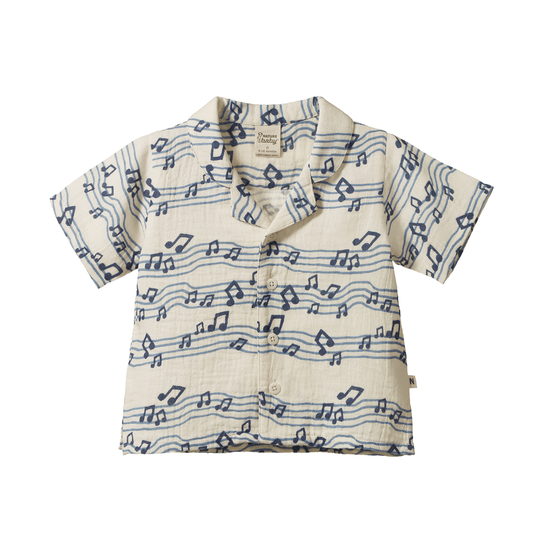 Nature Baby Guthrie Muslin Shirt - Rhythm Print