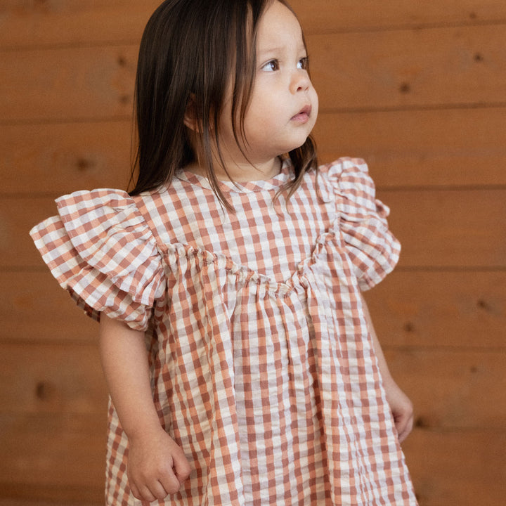 Nature Baby Una Dress - Dandelion Gingham