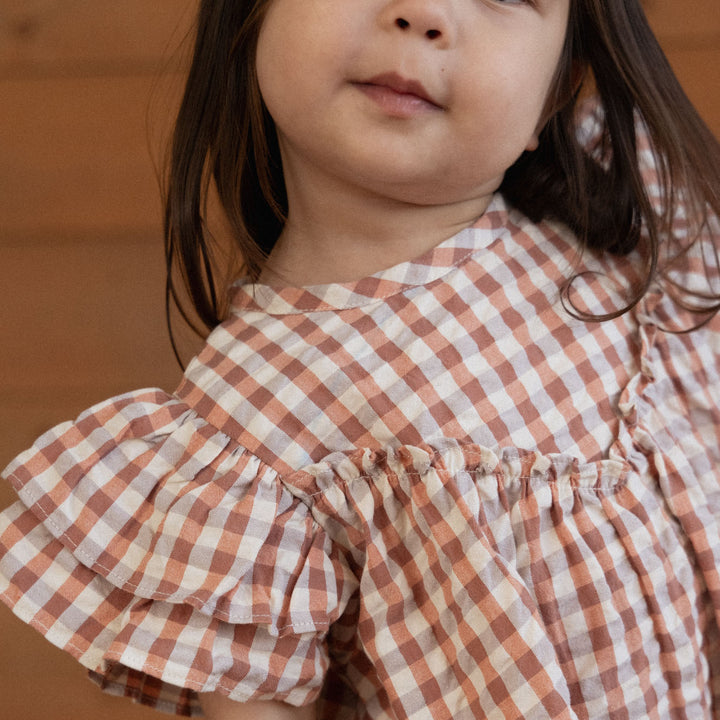 Nature Baby Una Dress - Dandelion Gingham