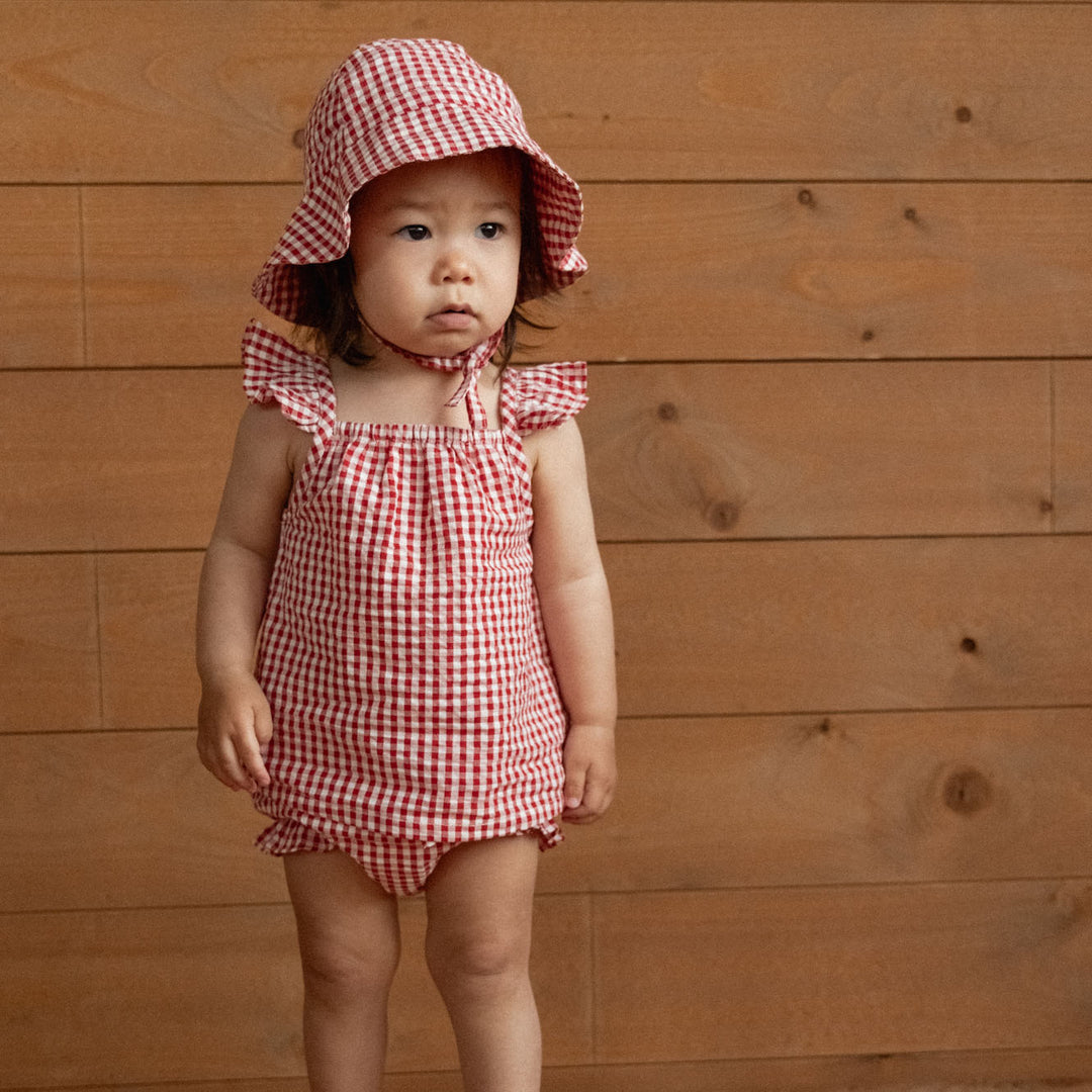 Nature Baby Petal Set - Red Gingham