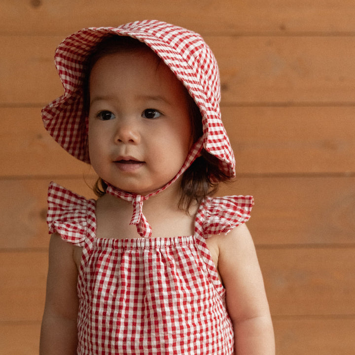 Nature Baby Sunhat - Red Gingham