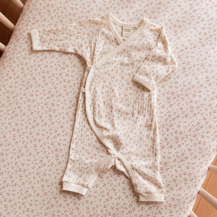 Nature Baby Fitted Sheet - Dandelion Print / Cot