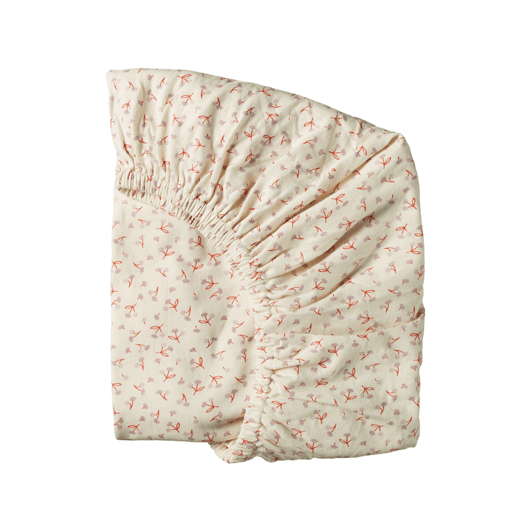 Nature Baby Fitted Sheet - Dandelion Print / Cot