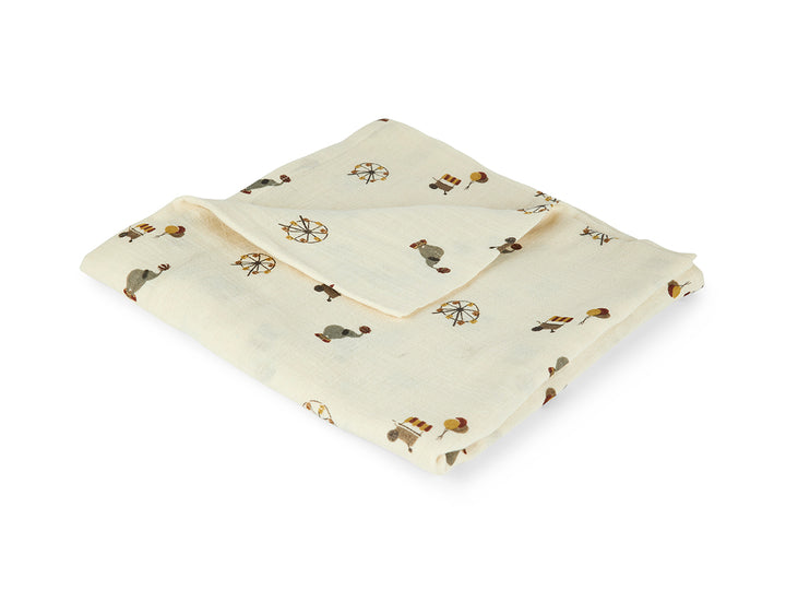 Nuuroo Barri Muslin Swaddle - Creme Circus