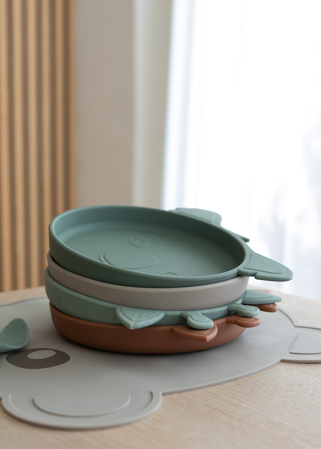 Nuuroo Akila Silicone Plate Koala 2 Pack - Woodrose
