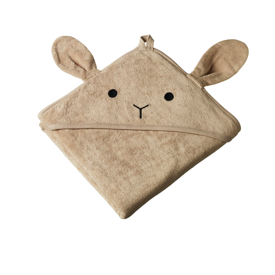 Nature Baby Bunny Hooded Towel - Nougat