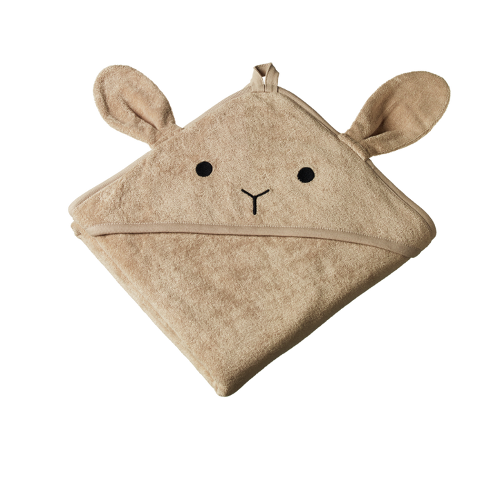 Nature Baby Bunny Hooded Towel - Nougat