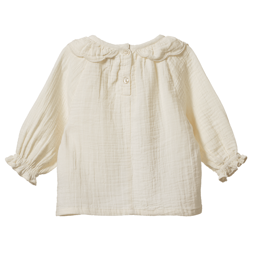 Nature Baby Ruffle Cameron Blouse - Natural