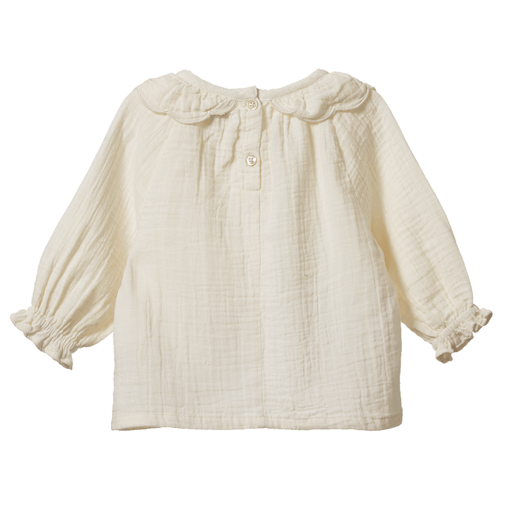 Nature Baby Ruffle Cameron Blouse - Natural