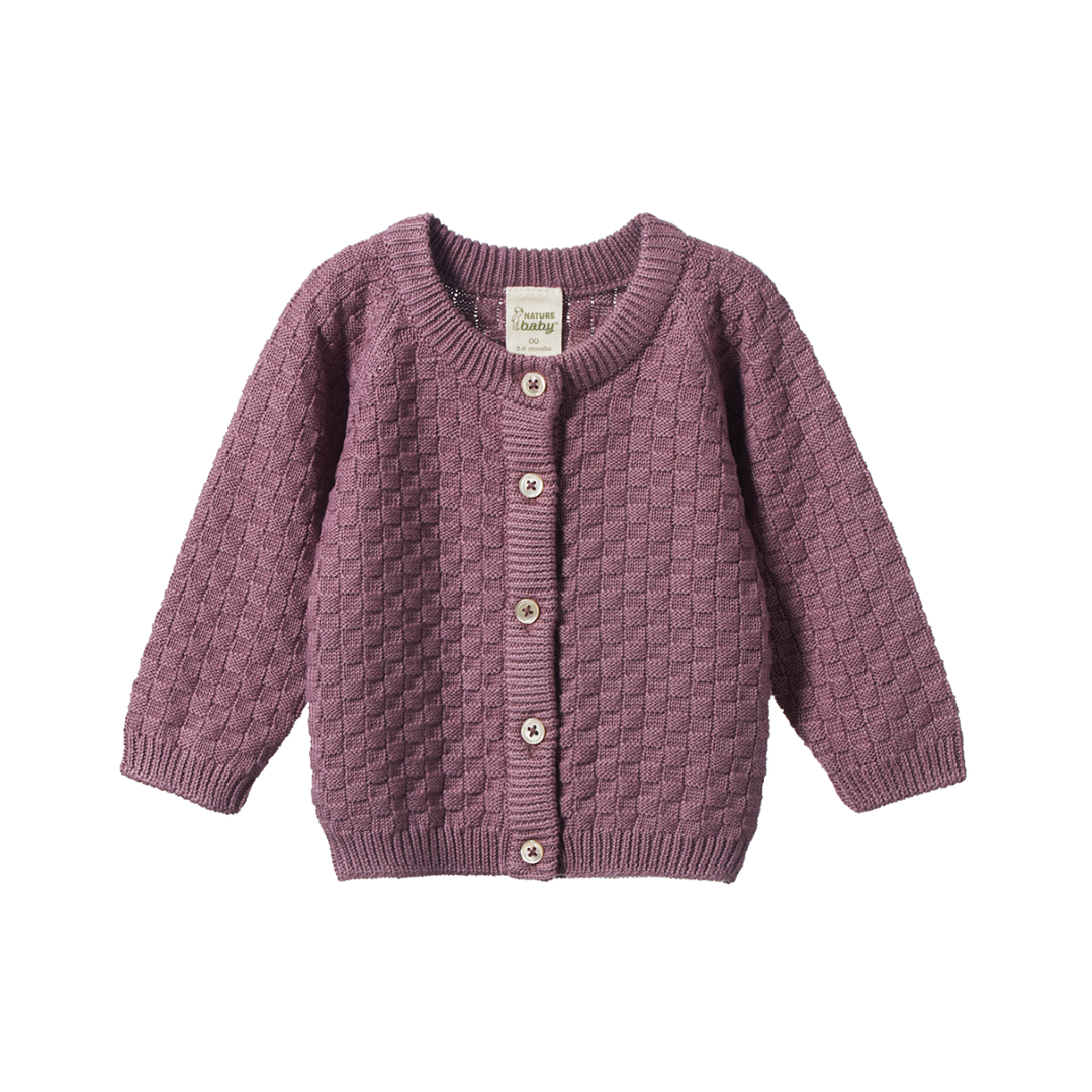 Nature Baby Piper Cardigan - Twilight Basket Knit