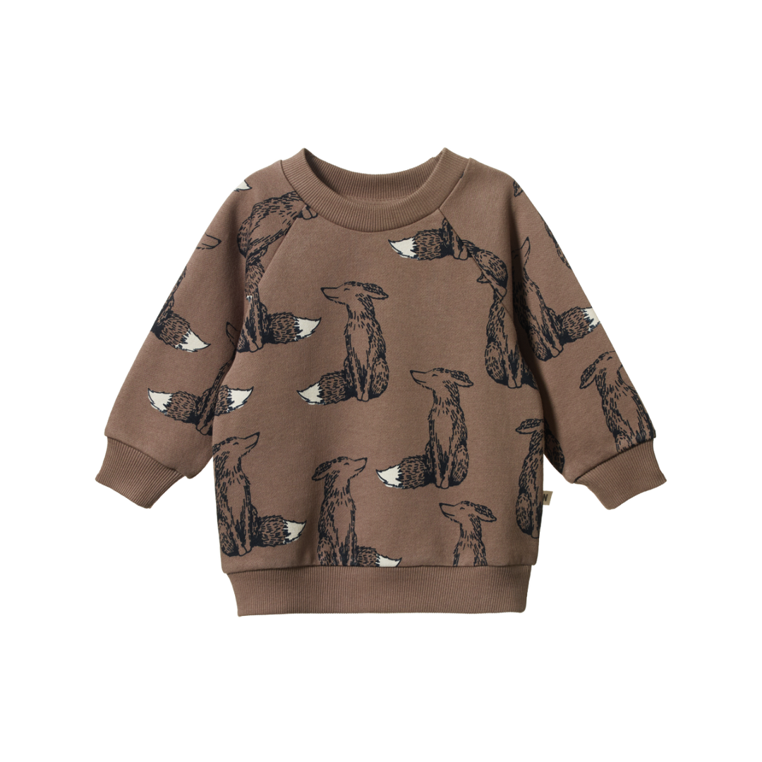 Nature Baby Emerson Sweater - Foxy Cub Print