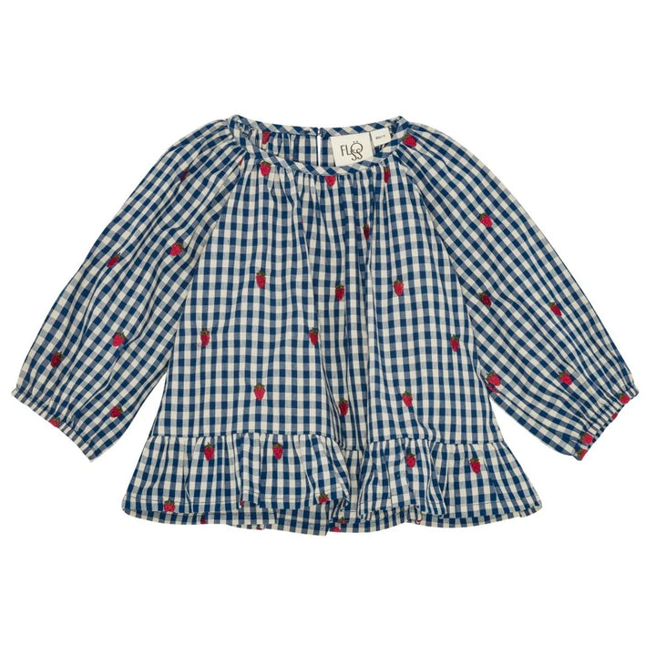 flöss Nolly LS Blouse - Berry Blue Check / Pre Order