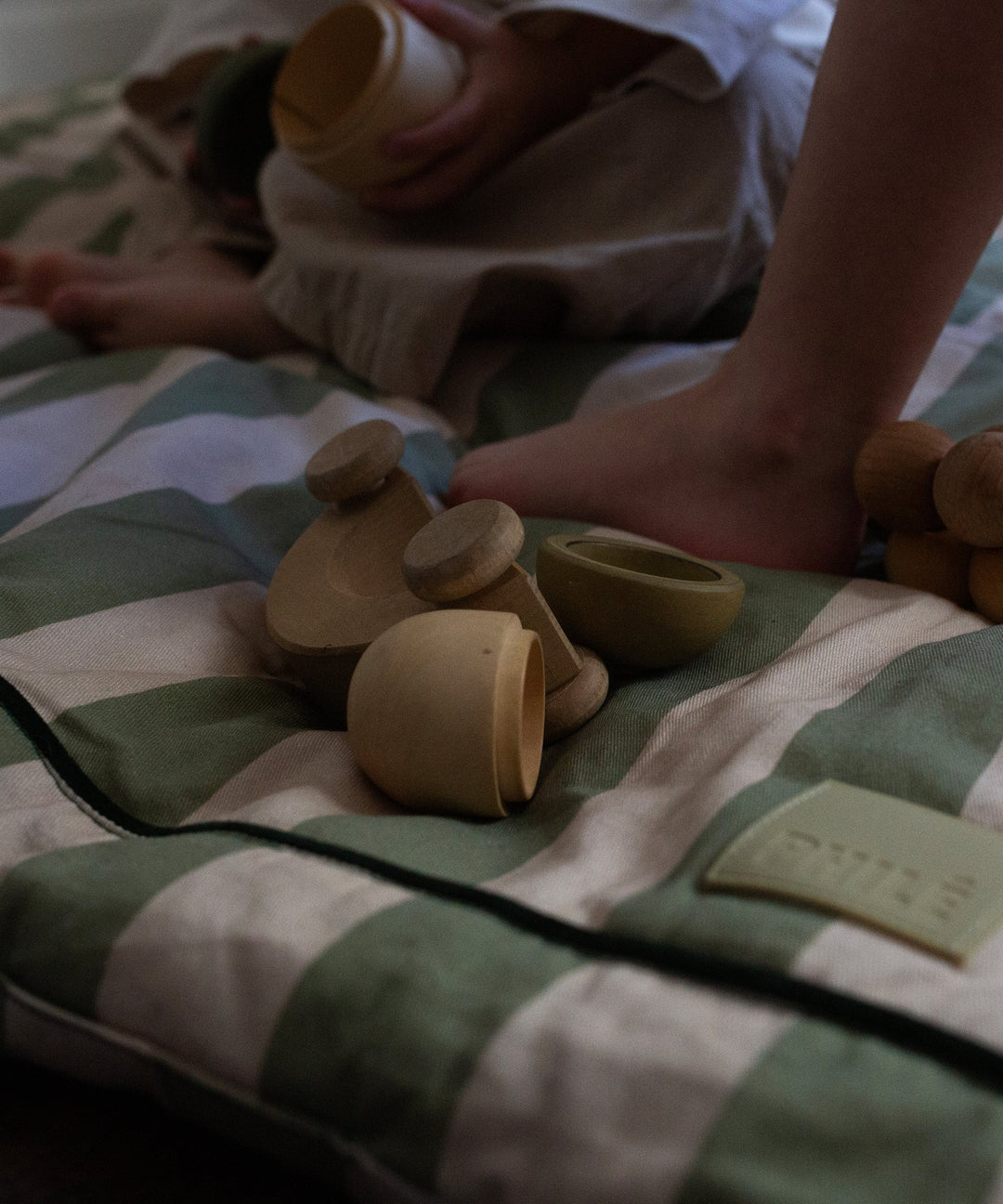 Philé Striped Play Mat – Green